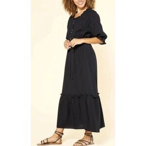 NWT Outerknown Odyssey Ruffle Sleeve Maxi Dress Size XS